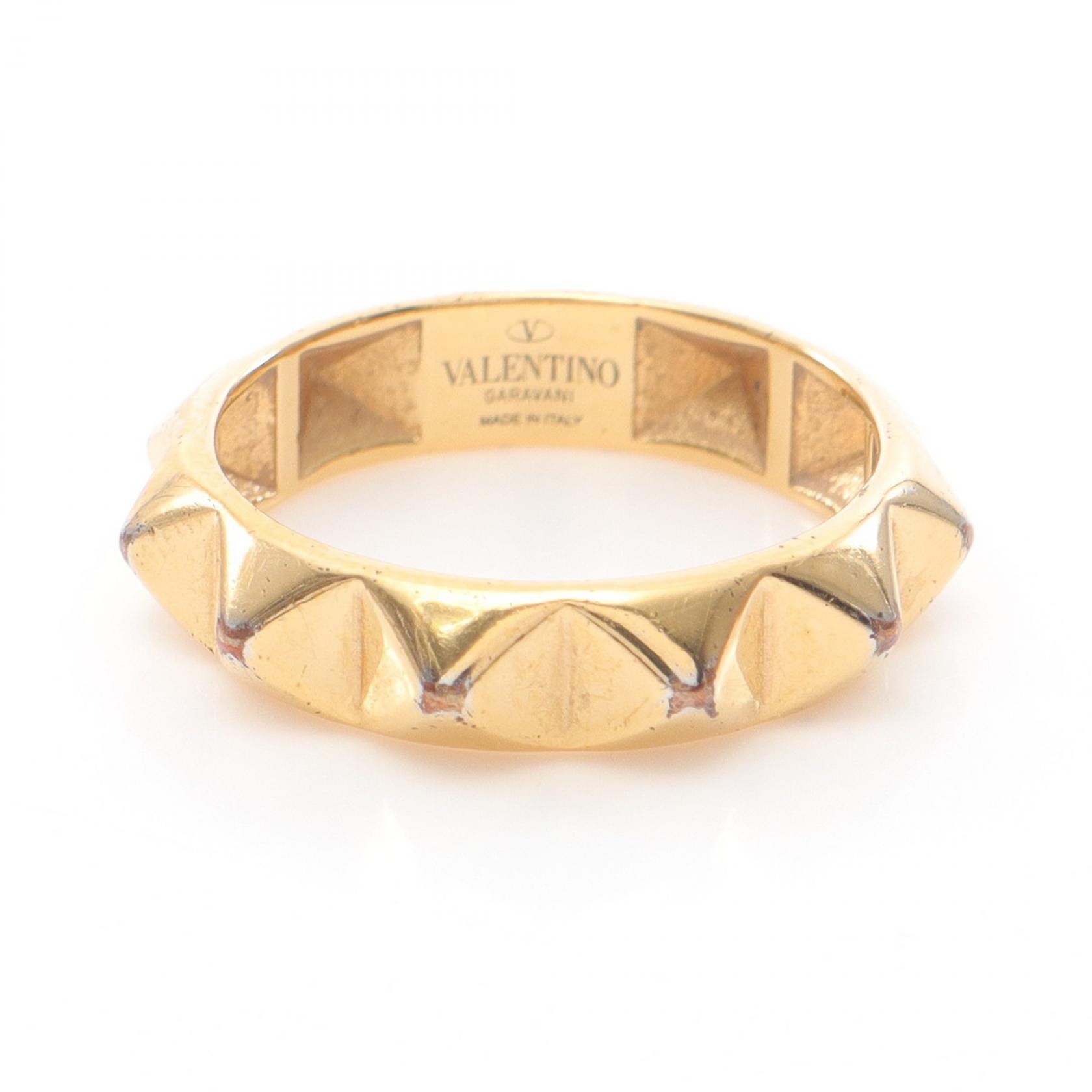 ヴァレンチノ Valentino ロックスタッズ リング・指輪 ジュエリー GP(ゴールドメッキ) レディース ゴールド系 【中古】