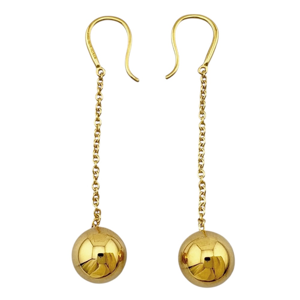 ティファニー ハードウェア ボール ピアス 18金 K18イエローゴールド レディース TIFFANY&Co. 中古