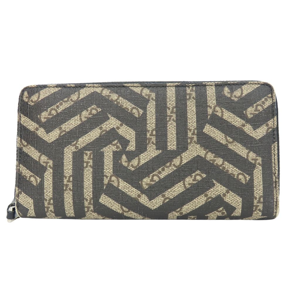 美品GUCCI カレイド 長財布 ラウンドファスナー PVC レザー GG GUCCI