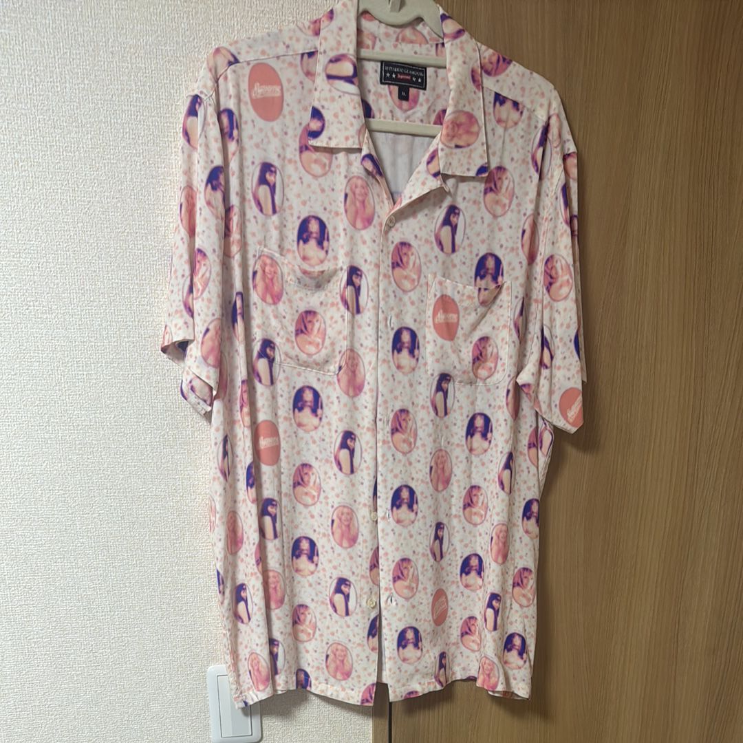 Supreme x HYSTERIC GLAMOUR Blurred Girls Rayon S/S Shirt "Ivory"