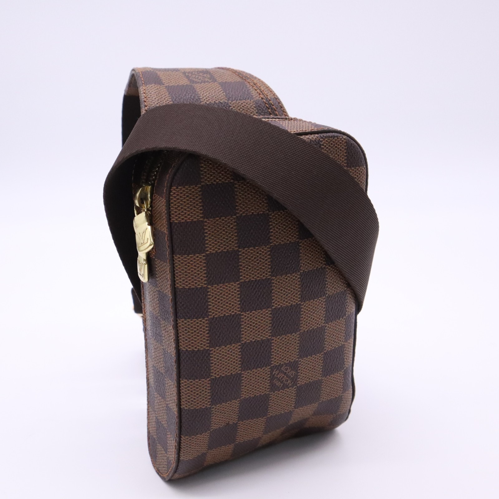 LOUIS VUITTON ルイ・ヴィトン ダミエ ジェロニモス N51994 ショルダーバッグ ブラウン ベージュ コーティングキャンバス レザー メンズ
