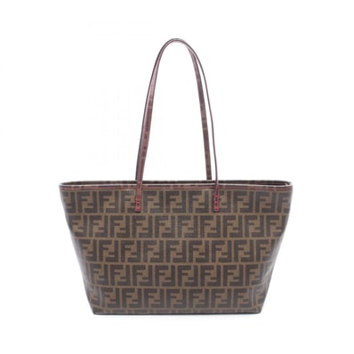 フェンディ FENDI ズッカ トートバッグ バッグ PVCコーティングキャンバス レディース ブラウン系 【中古】