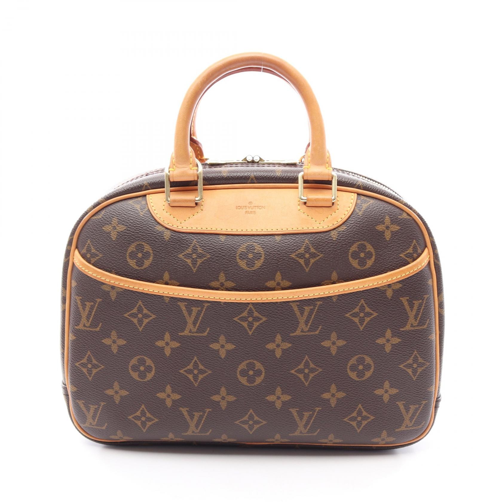ルイ・ヴィトン LOUIS VUITTON トゥルーヴィル モノグラム ハンドバッグ バッグ PVCコーティングキャンバス レザー レディース ブラウン系 M42228 【中古】