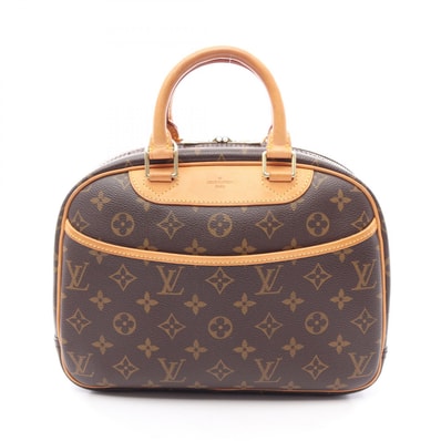 ルイ・ヴィトン LOUIS VUITTON トゥルーヴィル モノグラム ハンドバッグ バッグ PVCコーティングキャンバス レザー レディース ブラウン系 M42228 【中古】