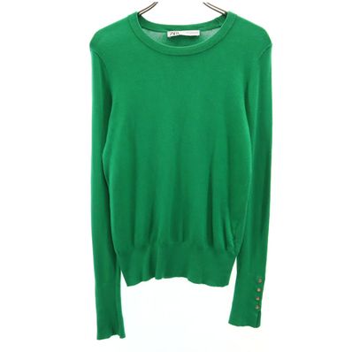 ZARA ザラ 長袖 ニット M グリーン