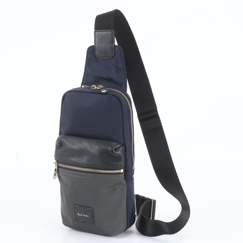 ■極美品 ポールスミス ボディバッグ レザー×ナイロン
