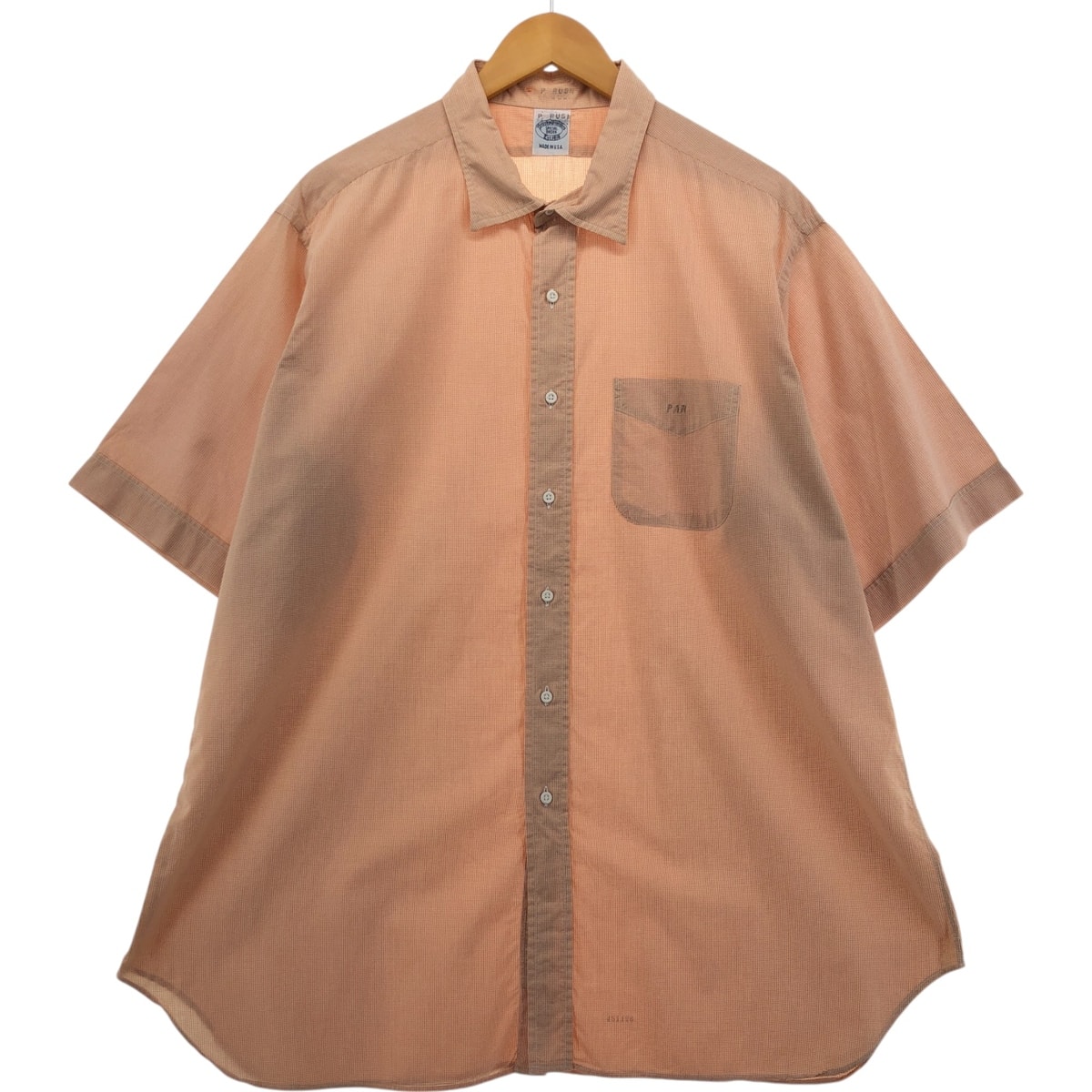 古着 ブルックスブラザーズ Brooks Brothers SPECIAL ORDER Est.1818 ギンガムチェック ワイドカラー 半袖 チェックシャツ USA製 メンズXXL相当/eaa553943