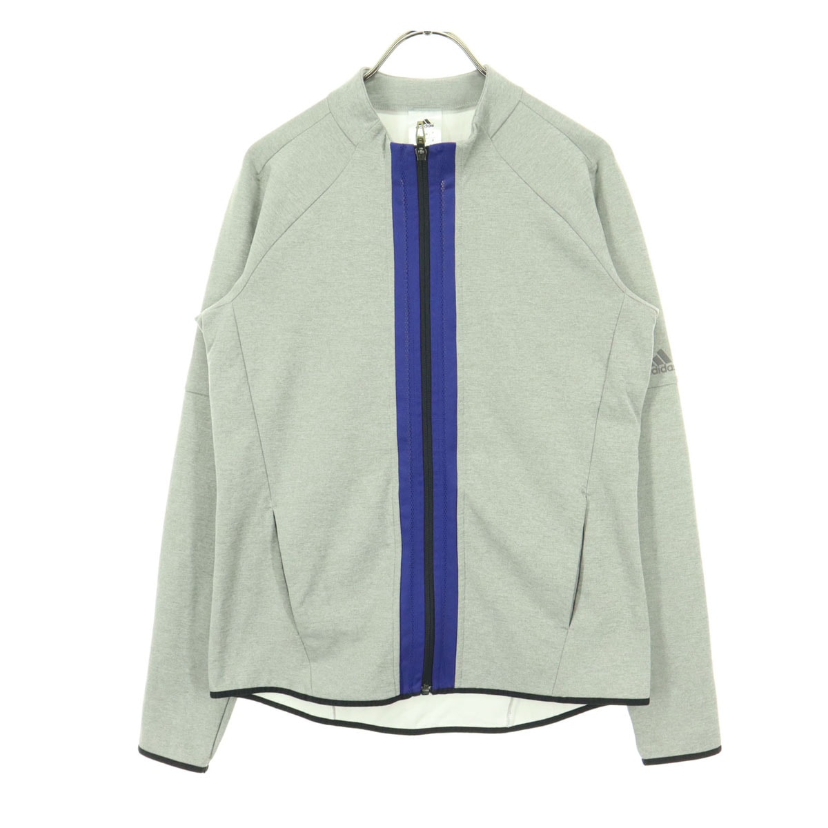 美品 adidas アディダス 長袖 ジップジャケット M グレー