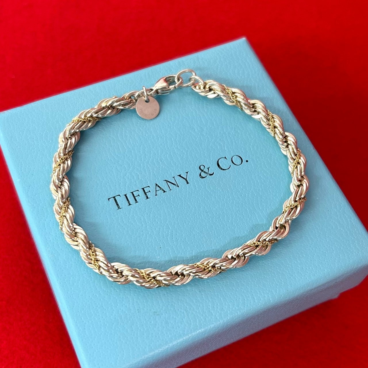 TIFFANY&Co. ティファニー ツイストロープ ブレスレット シルバー925 K18イエローゴールド ブレスレット シルバー
32353