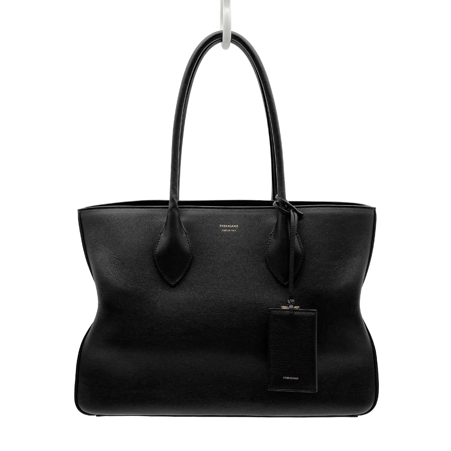 Salvatore Ferragamo サルヴァトーレフェラガモ 星型 トートバッグ
 ハンドバッグ レザー ブラック ユニセックス
 【中古】