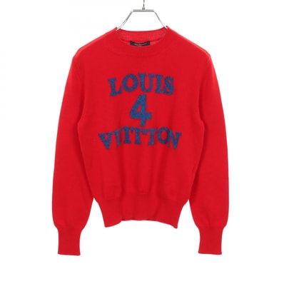 ルイ・ヴィトン LOUIS VUITTON ロゴ クルーネック ニット 衣料品 トップス コットン カシミヤ レッド レディース レッド系 RW232W 160 FPKL01 【中古】