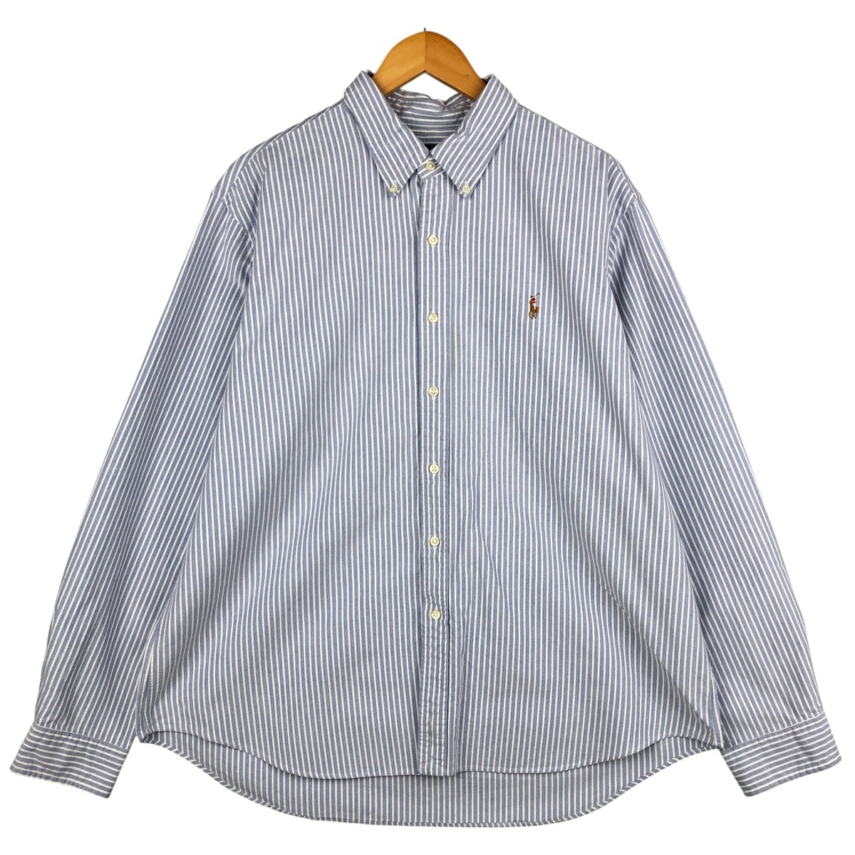 古着 ラルフローレン Ralph Lauren 長袖 ボタンダウンストライプシャツ メンズXXL相当/eaa598797