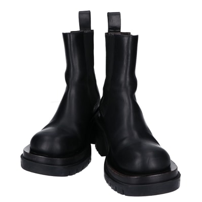 ボッテガヴェネタ ブラック ラグチェルシーブーツ 37