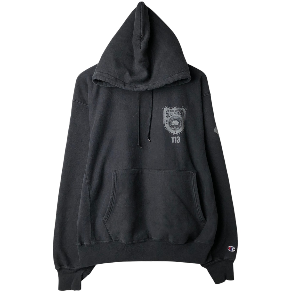 古着 00年代 チャンピオン Champion PREMIUM REVERSE WEAVE プレミアムリバースウィーブ ドクロ柄 スカル柄 スウェットプルオーバーパーカー メンズL相当/eaa635479