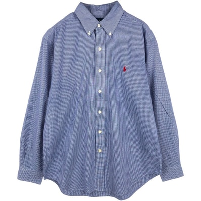 古着 ラルフローレン Ralph Lauren CLASSIC FIT ギンガムチェック 長袖 ボタンダウンチェックシャツ メンズM相当/eaa677949
