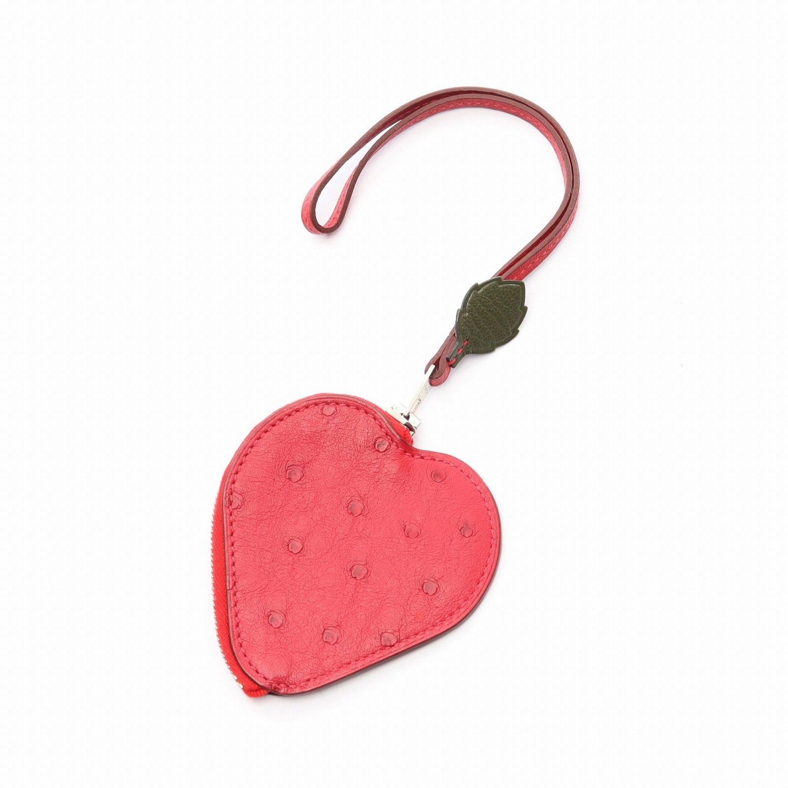 エルメス HERMES トゥッティ フルッティ コインケース 財布 オーストリッチ オーストリッチ X刻印(2016年製造) レディース レッド系 【中古】