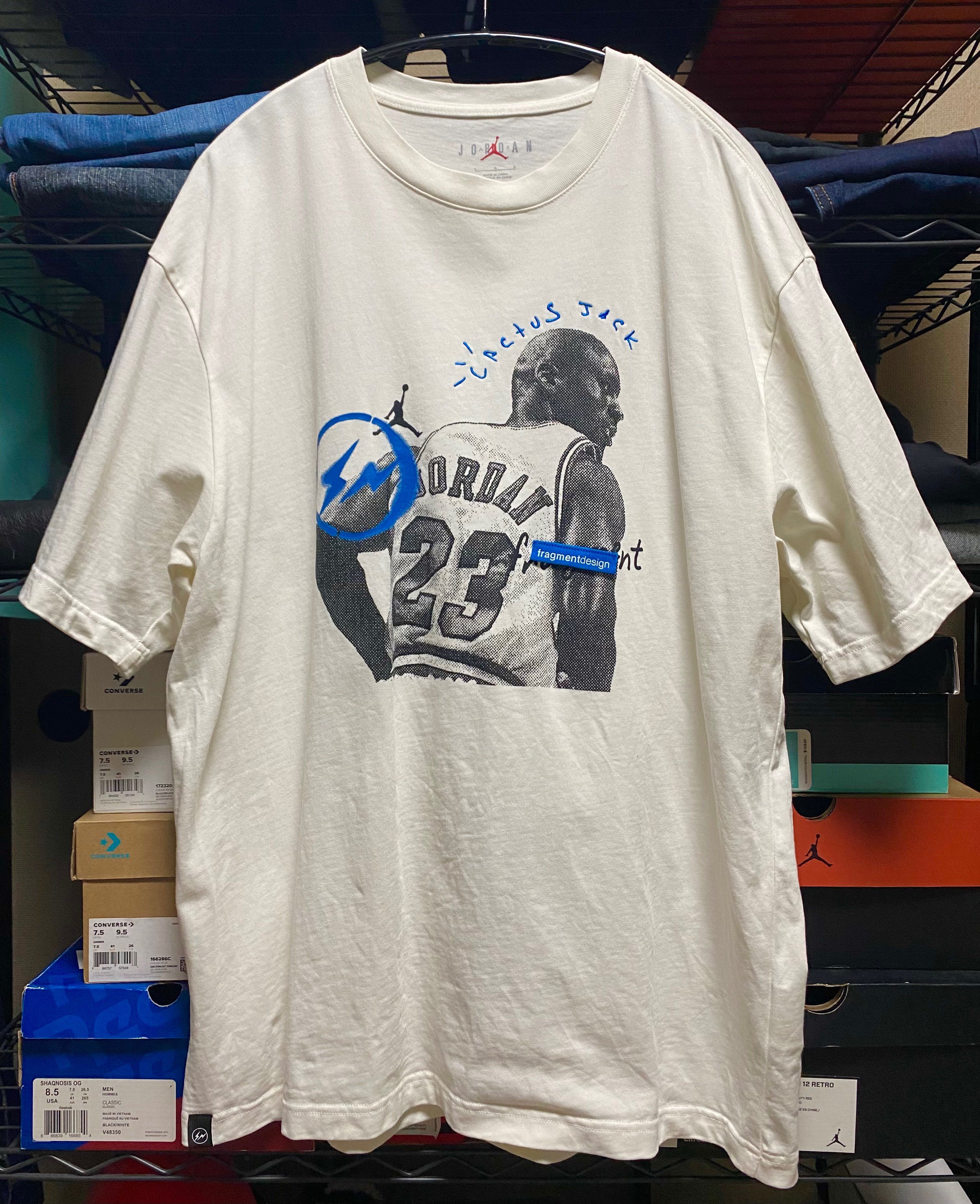 Air Jordan Travis Scott Fragment Tee "White"
