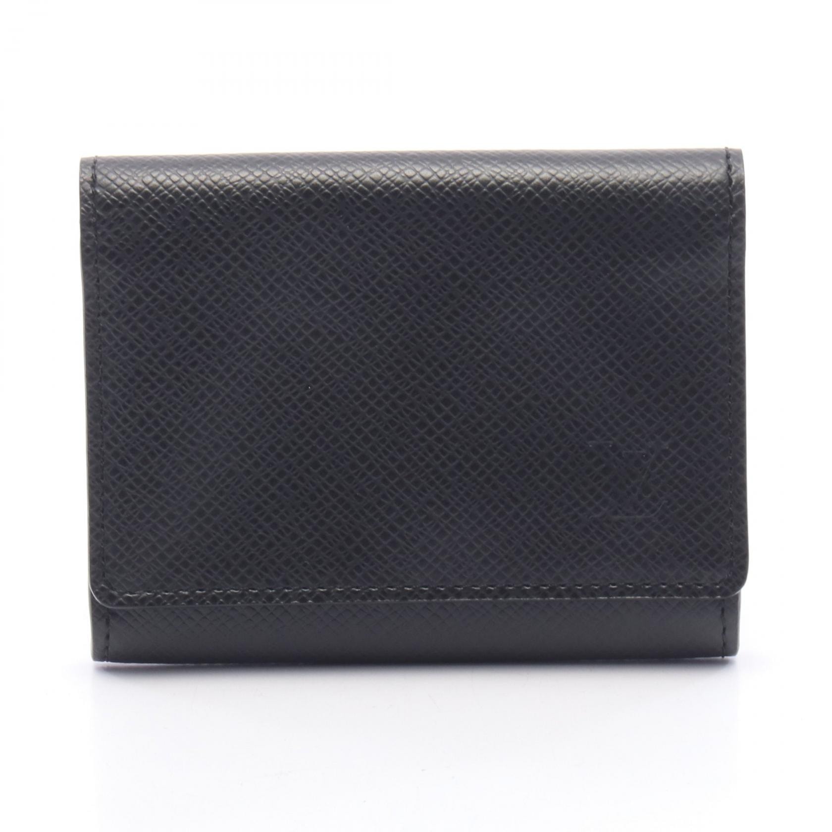 ルイ・ヴィトン LOUIS VUITTON アンヴェロップ カルト ドゥ ヴィジット NM タイガ ノワール カードケース アクセサリー レザー メンズ ブラック系 M64595 【中古】