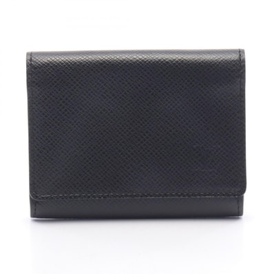 ルイ・ヴィトン LOUIS VUITTON アンヴェロップ カルト ドゥ ヴィジット NM タイガ ノワール カードケース アクセサリー レザー メンズ ブラック系 M64595 【中古】