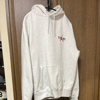 Supreme x Jordan Hooded Sweatshirt "Ash Grey" HF0836-051