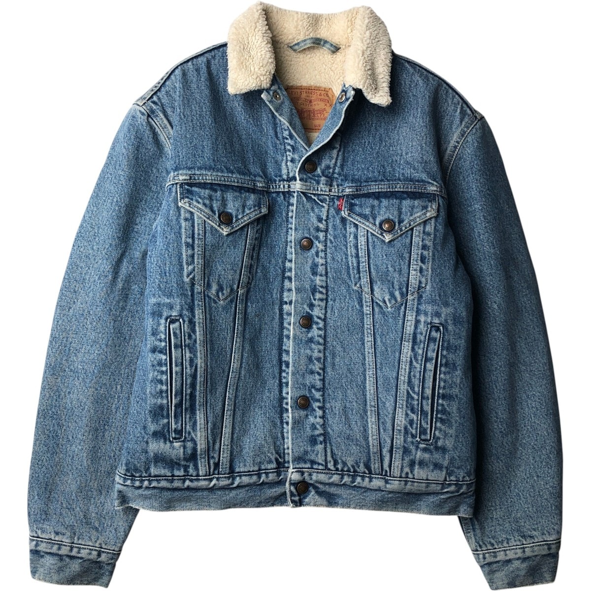 古着 90年代 リーバイス Levi's 70603-0215 ユーロモデル デニムボアジャケット イタリア製 メンズL相当 ヴィンテージ/eaa645716