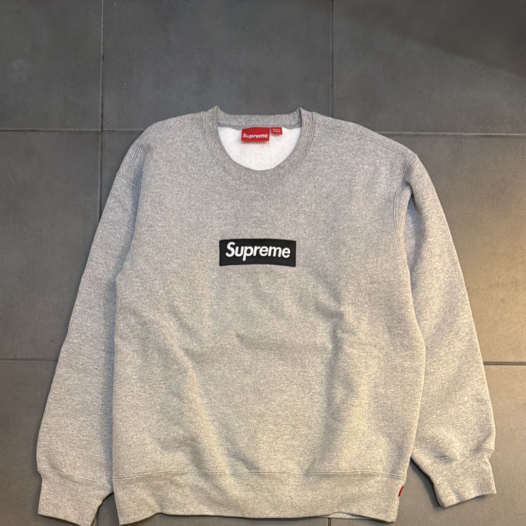 Supreme Box Logo Crewneck "Heather Grey" (22FW)