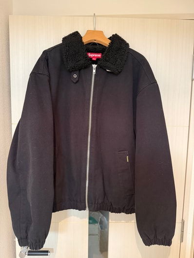 Supreme Faux Shearling Lined Bomber Jacket "Black"