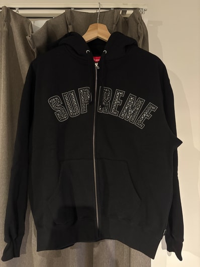 シュプリーム x ビービーサイモン ジップアップ フーデッド スウェットシャツ "ブラック"