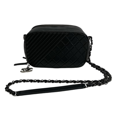 CHANEL シャネル ボーイシャネル チェーン ショルダーバッグ レザー ブラック レディース【中古】