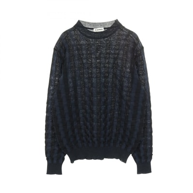 ジルサンダー JIL SANDER ニット 衣料品 トップス ウール ポリエステル メンズ ネイビー系 / ブラック系 JSMQ751029 【中古】