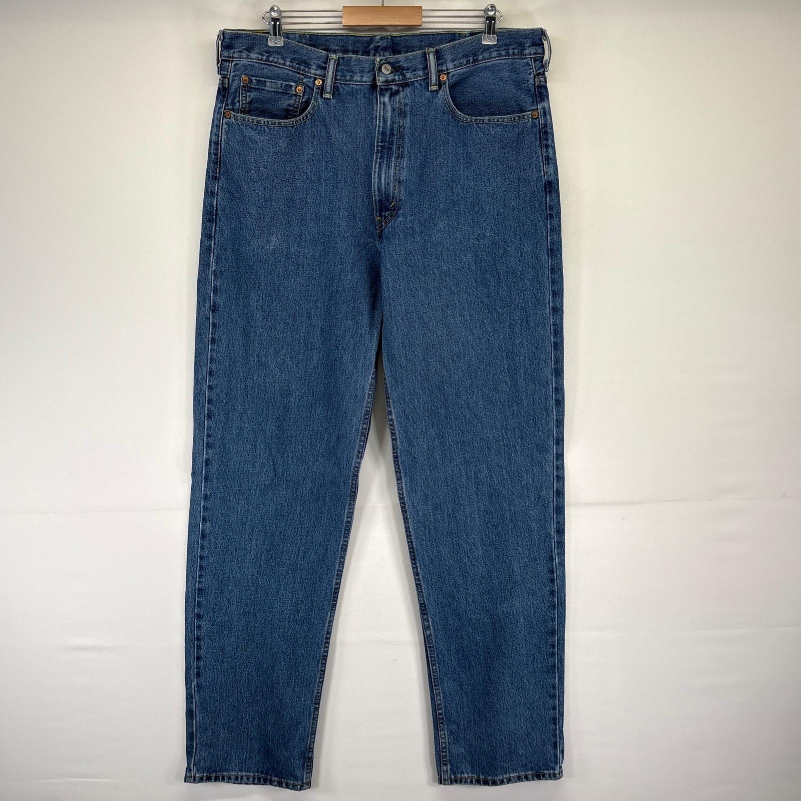 古着 リーバイス Levi's デニムパンツ 550 テーパード バギー ジーンズ ジーパン 長ズボン 大きいサイズ w38 L36  ブルー メンズ