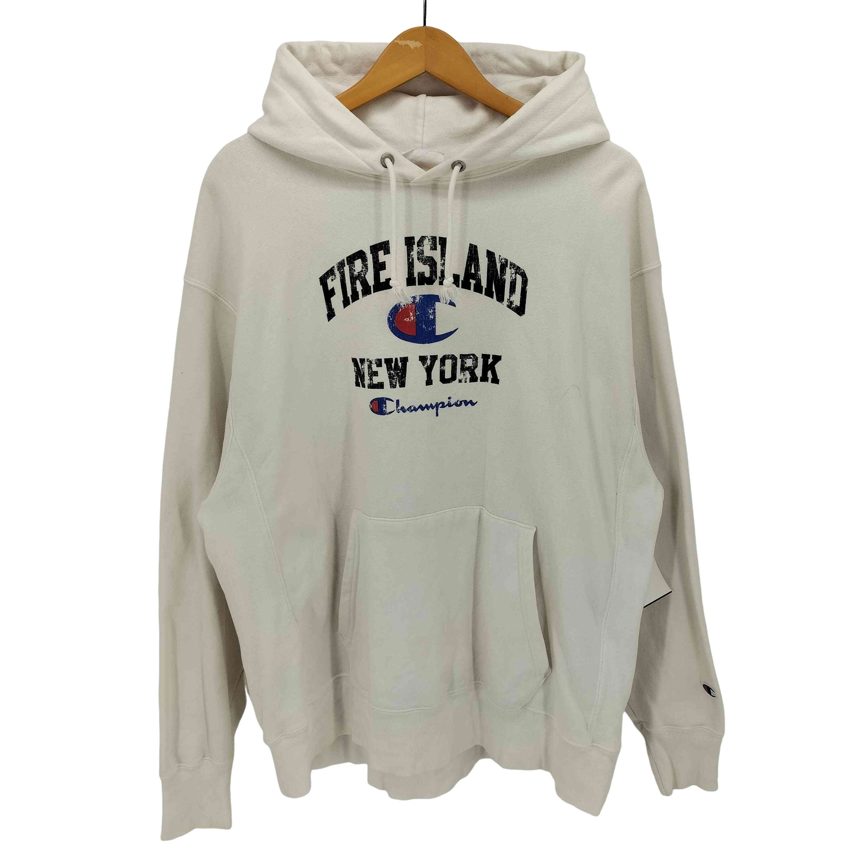 復刻 REVERSE WEAVE FIRE ISLAND NEWYORK プルオーバーパーカー【1141508898313】