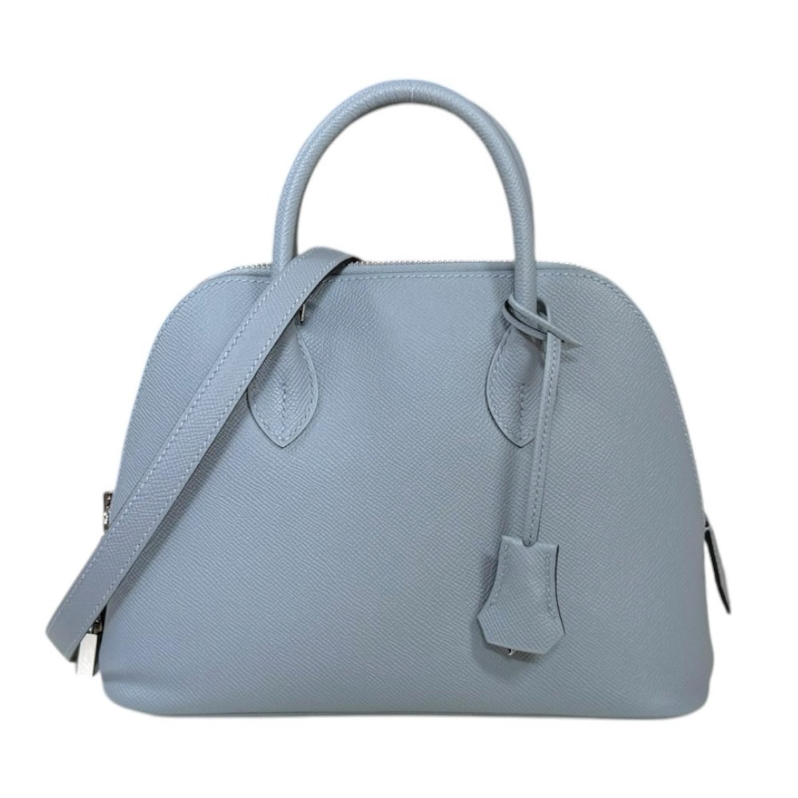 エルメス ボリード1923 25 ショルダーバッグ ヴォーエプソン ブルー レディース HERMES 中古