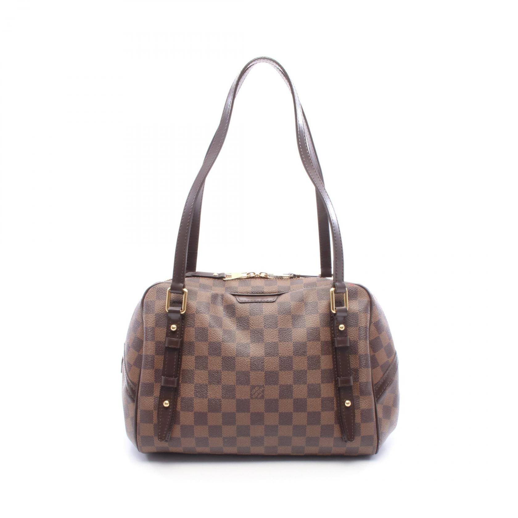 ルイ・ヴィトン LOUIS VUITTON リヴィントンGM ダミエエベヌ ショルダーバッグ バッグ PVCコーティングキャンバス レザー ダミエ エベヌ レディース ブラウン系 N41158 【中古】