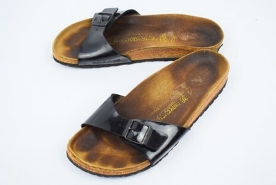 ドイツ製★ビルケンシュトック/birkenstock★レザーサンダル【38/24.5/メンズ/レディース/ブラック 黒】◆SL19