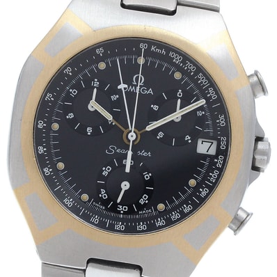 ☆良品 オメガ シーマスター ポラリス クロノグラフ メンズ 【中古】