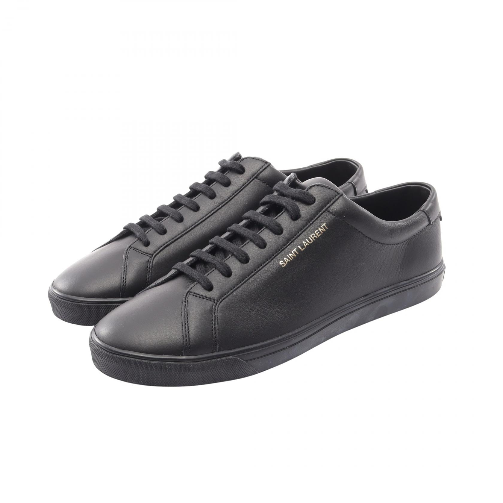 サンローランパリ SAINT LAURENT PARIS ANDY アンディ スニーカー 靴 レザー メンズ ブラック系 533615 【中古】