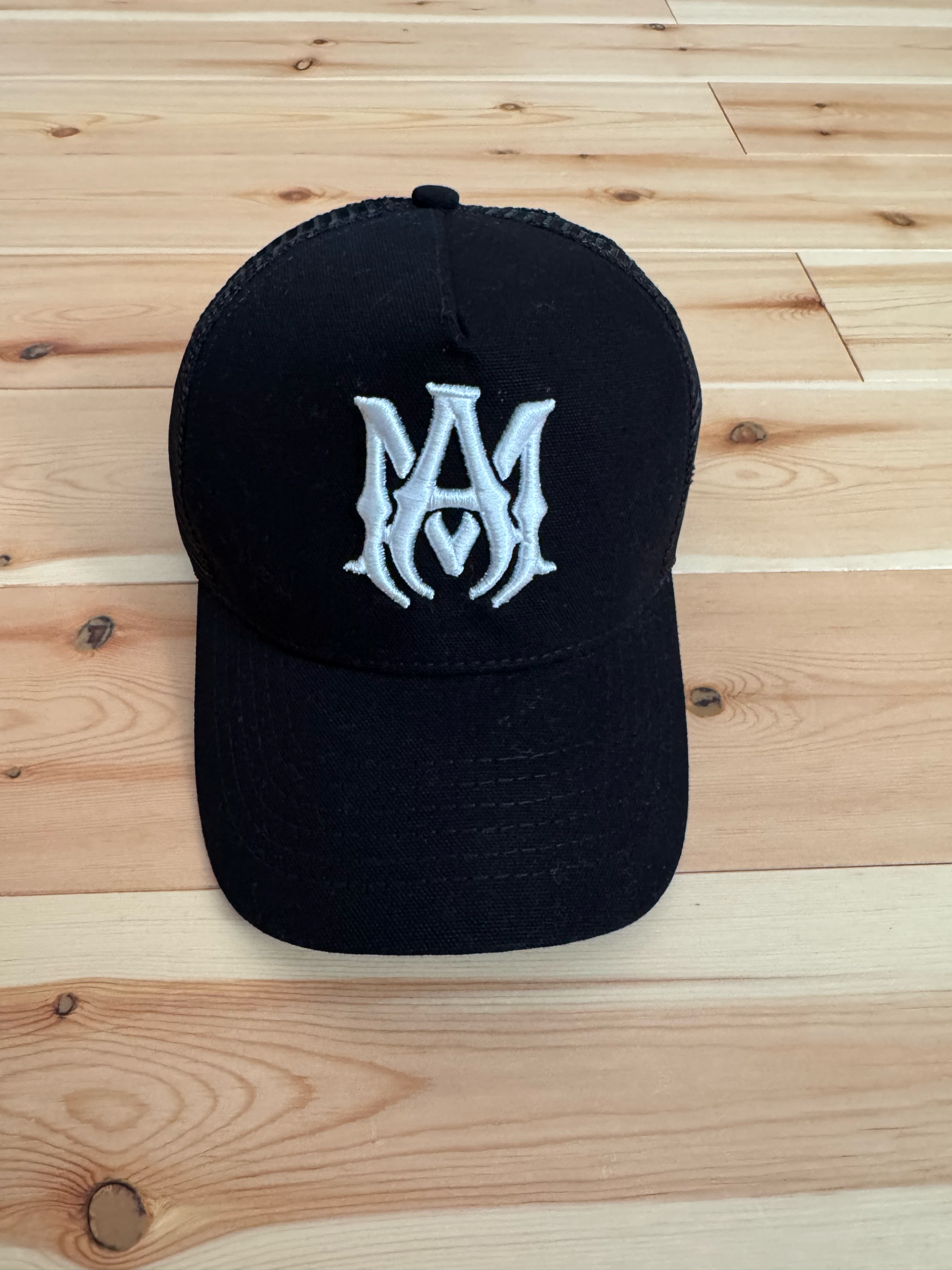 AMIRI MA Logo Trucker Hat "BLACK/WHITE"