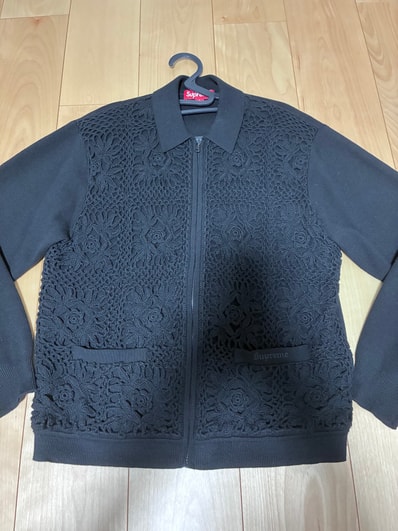 Supreme Crochet Zip Up Cardigan "Black"