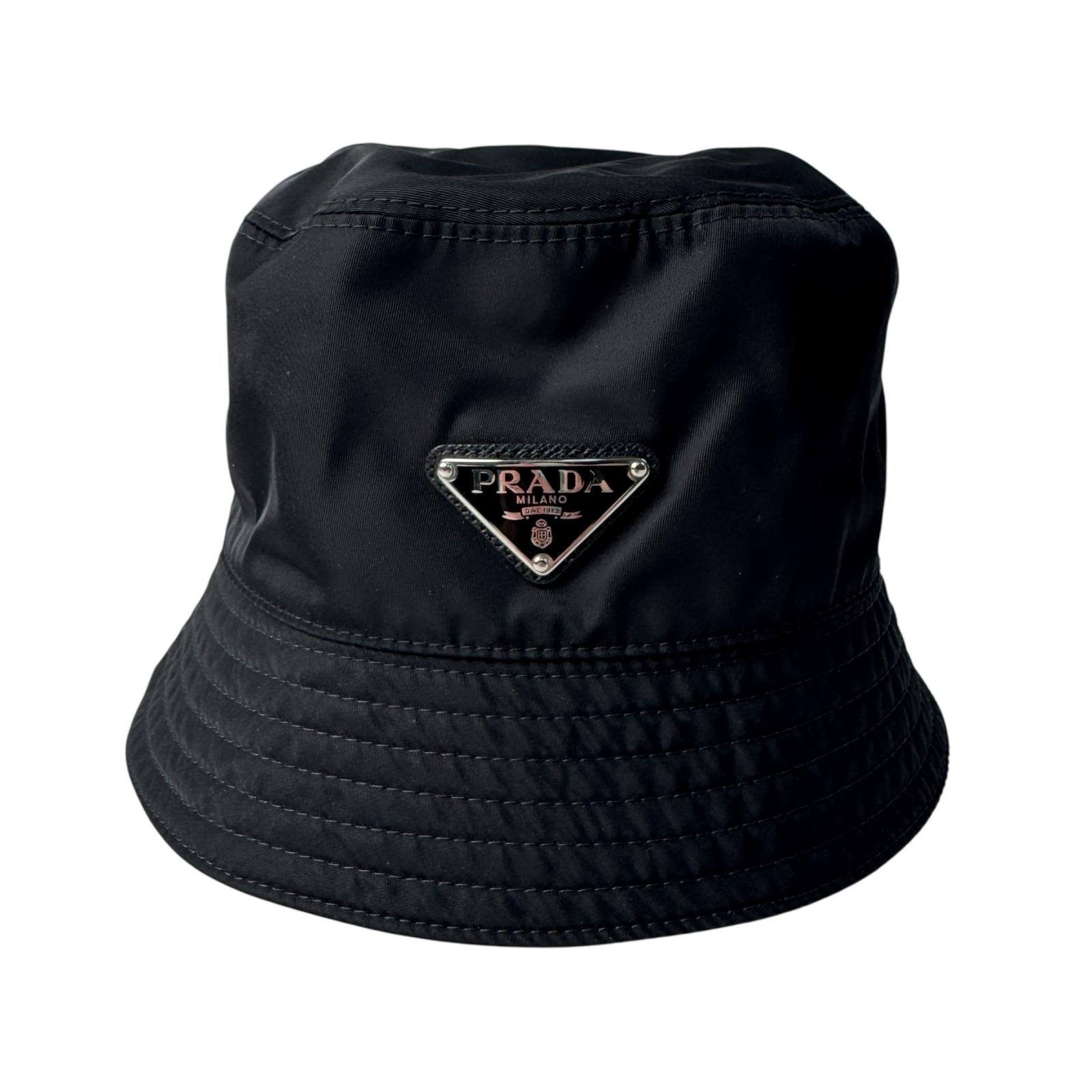プラダ PRADA トライアングルロゴ バケットハット 帽子 2HC137 ♯S レディース