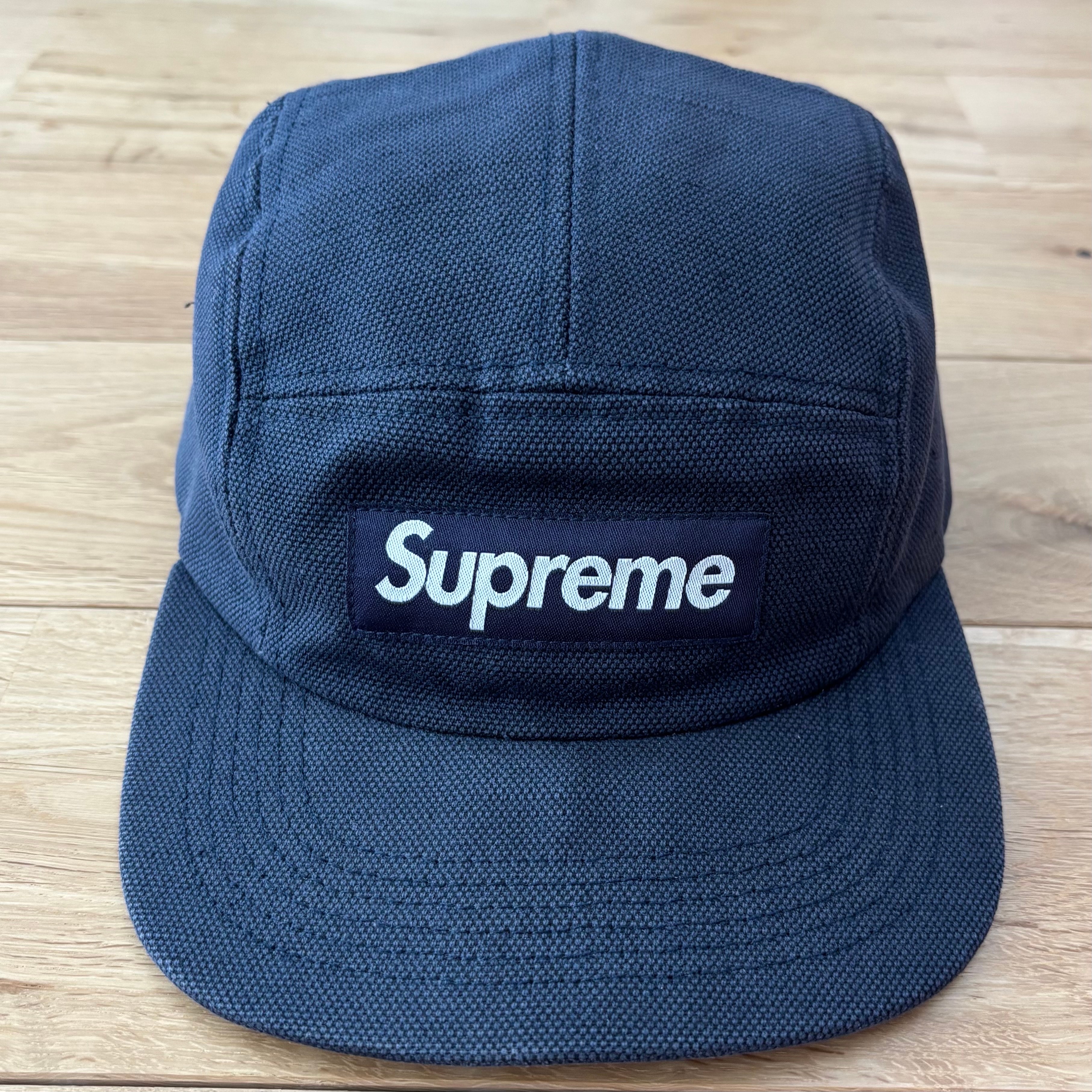 Supreme Camp Cap ネイビー ボックスロゴ キャップ