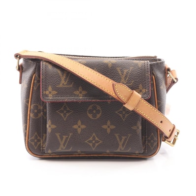 ルイ・ヴィトン LOUIS VUITTON ヴィバシテPM ショルダーバッグ バッグ PVCコーティングキャンバス レザー モノグラム レディース ブラウン系 M51165 【中古】