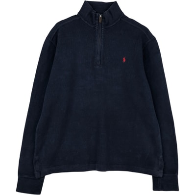 古着 ラルフローレン Ralph Lauren POLO by Ralph Lauren ハーフジップスウェットシャツ トレーナー メンズM相当/eaa647574