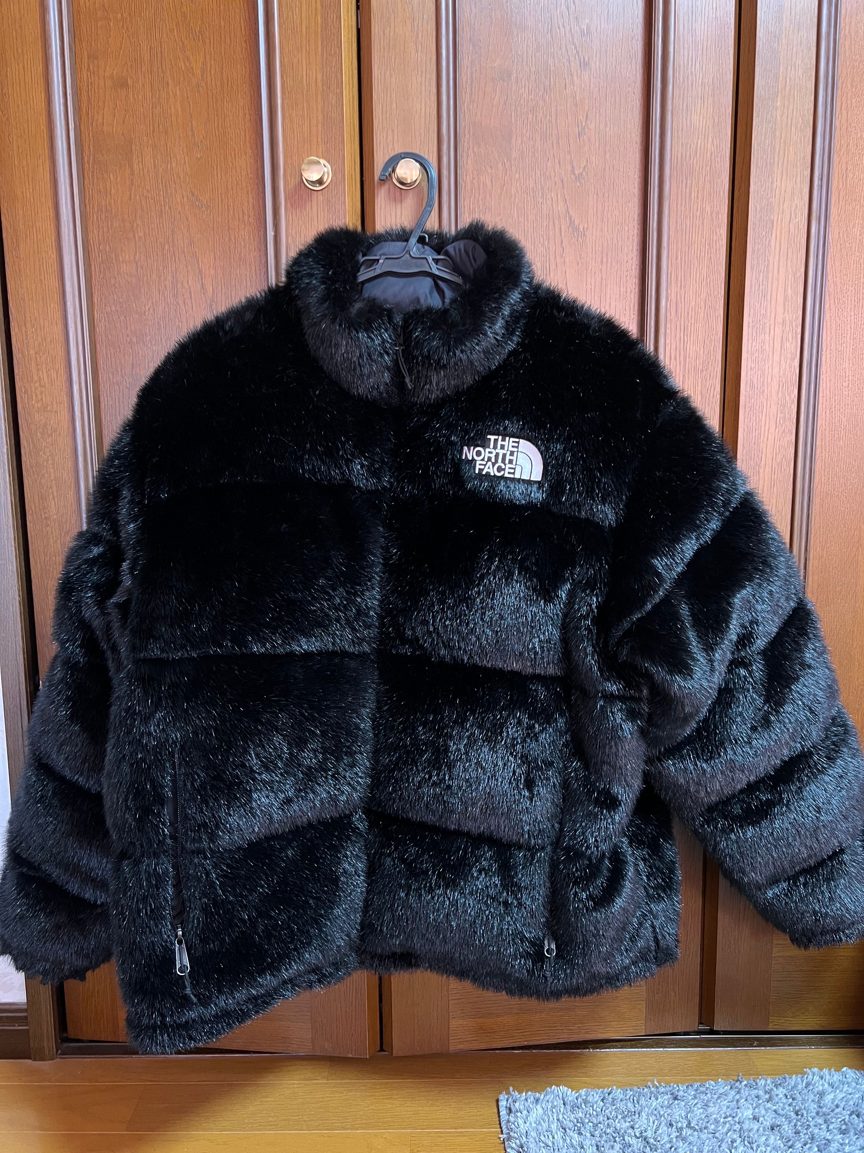 Supreme x The North Face Faux Fur Nuptse Jacket "Black"