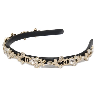 シャネル ココマーク パール&クローバー ハートビジュー カチューシャ/ヘッドアクセサリー