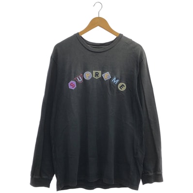 シュプリーム 21AW ブラック コットン100 ジオ アーク ロングTシャツ L