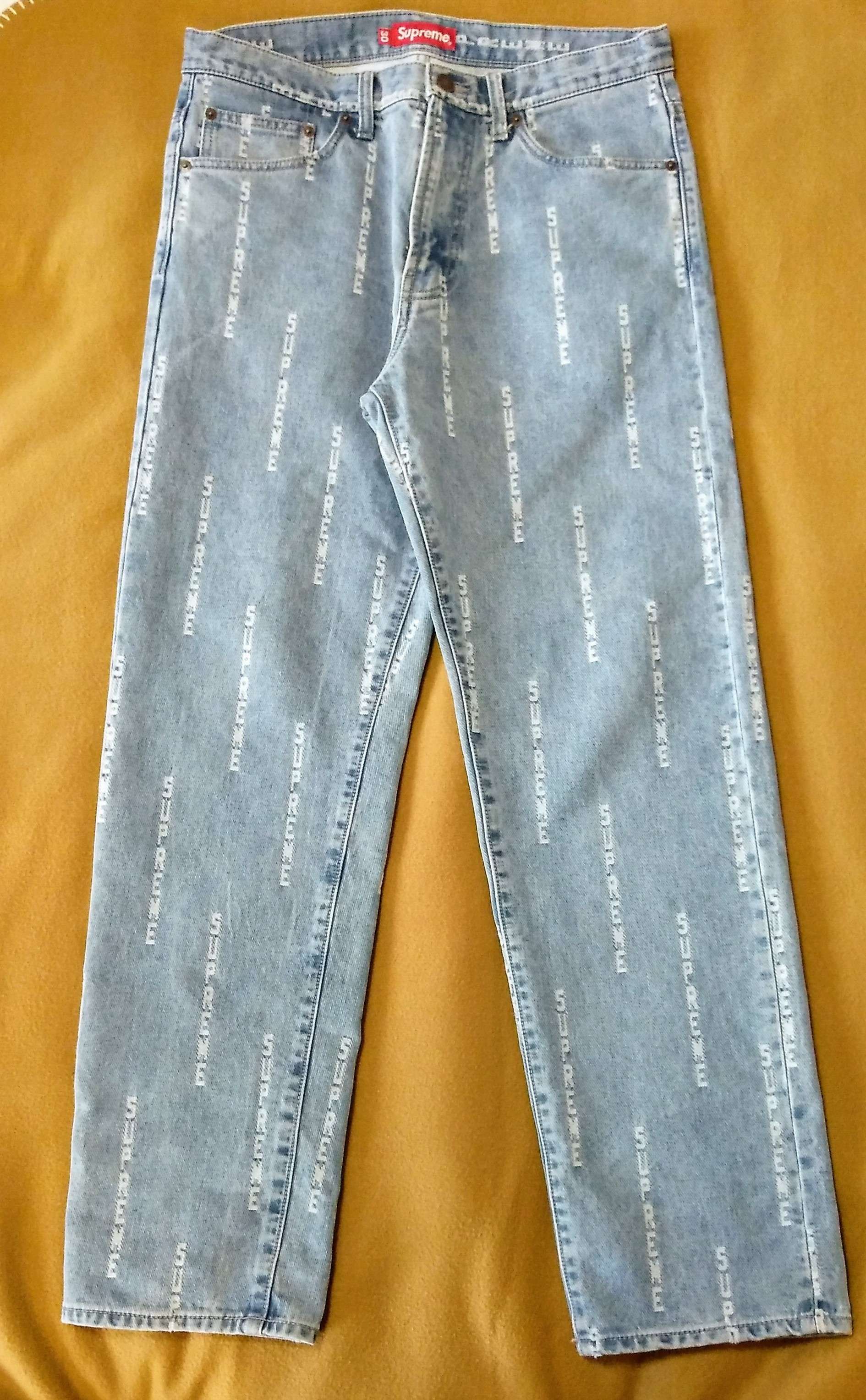 Supreme x HYSTERIC GLAMOUR Snake Double Knee Denim Painter Pant "Blue"