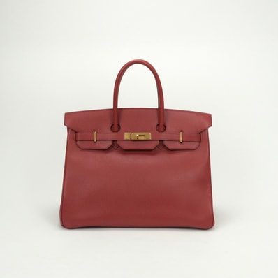 エルメス HERMES バーキン35 バーキン 35 バッグ トートバッグ アルデンヌ ルージュヴィフ Rouge Vif レッド Red 赤 ゴールド金具 ハンドバッグ
