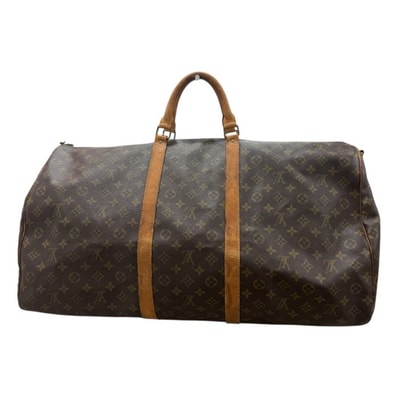 LOUIS VUITTON ルイヴィトン モノグラム キーポル60 ブラウン ゴールド金具 PVC ボストンバッグ S1-00260 【中古】