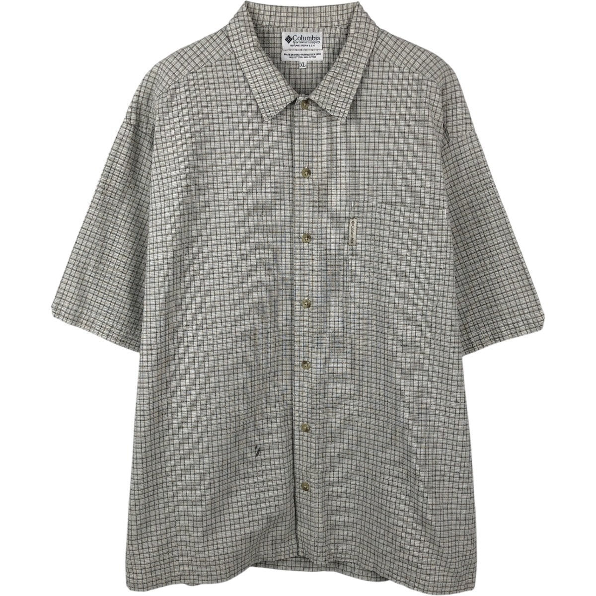 古着 00年代 コロンビア Columbia 半袖 コットン チェックシャツ メンズXL相当/eaa665269